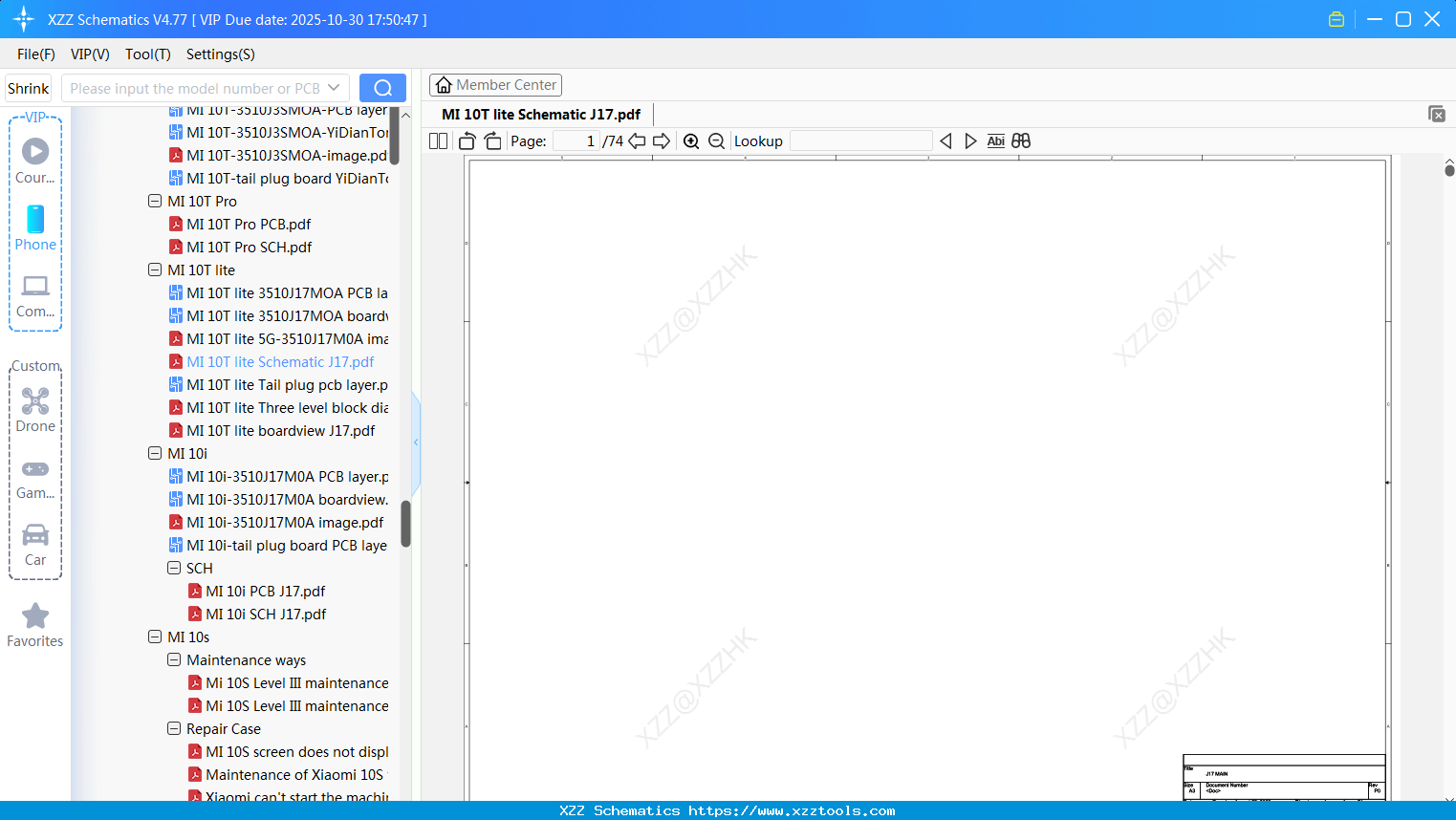 Xiaomi MI 10T Lite Schematic J17